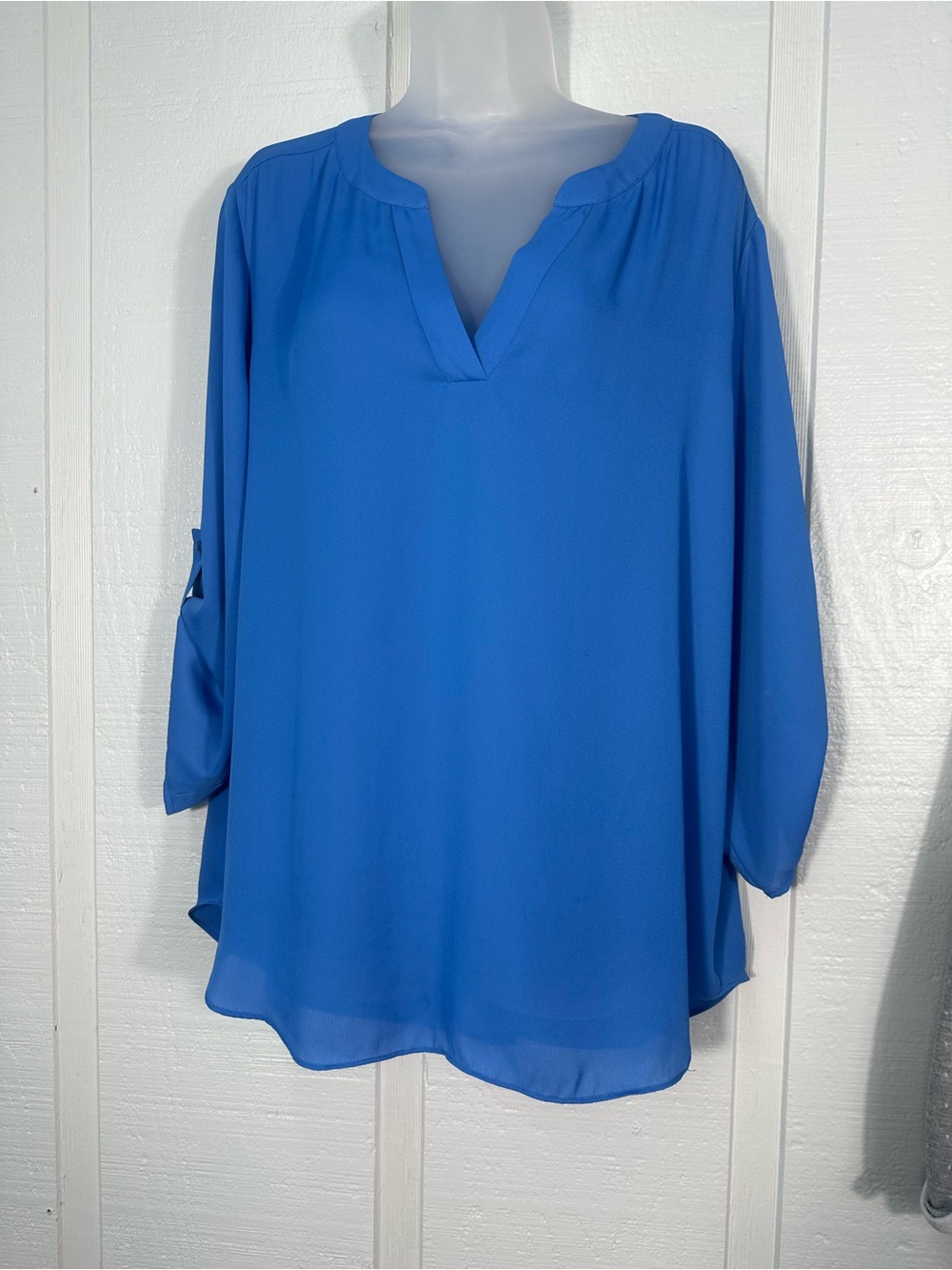 Chaus Women’s Blue Long Sleeve Top Size XL EUC - Picture 1 of 8